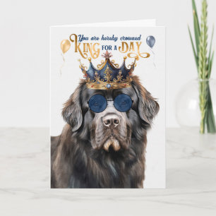 Carte Terre-Neuve Chien King pour une journée Anniversai