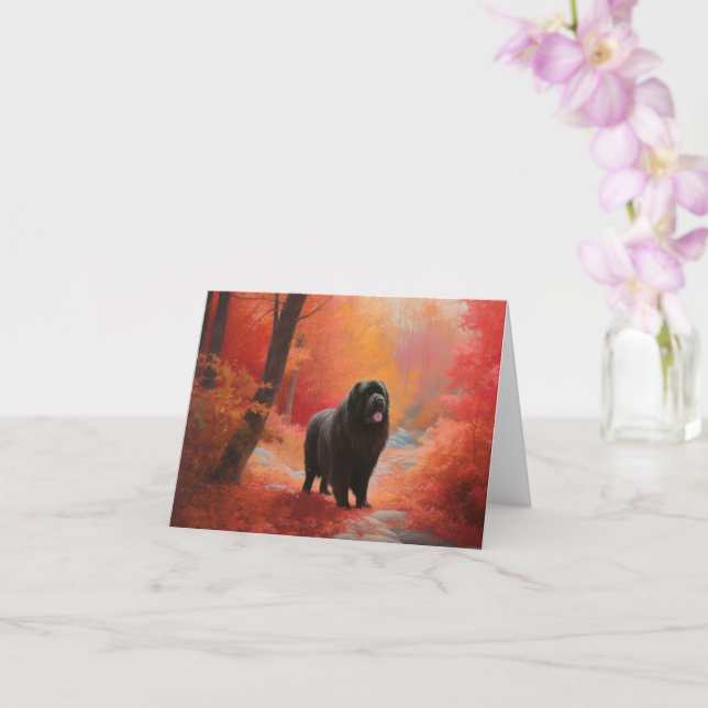 Carte Terre-Neuve en automne Leaves Fall Inspire (Orchidée)