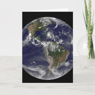 Carte Terre Pleine Avec L'Ouragan Irène Au-Dessus Des Ba