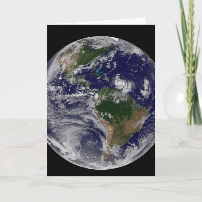 Carte Terre Pleine Avec Tempêtes Tropicales Dans L'Atlan (Devant)