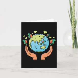 Carte Terre Tortue Coeurs Environnement Jour des terres 