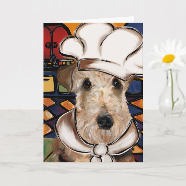 CARTE TERRIER AIREDALE        (Petite plante)