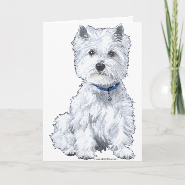 Carte Terrier Blanc de West Highland (Devant)