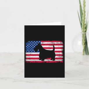 Carte Térrier Écossais 4 Juillet Patriotique Amérique