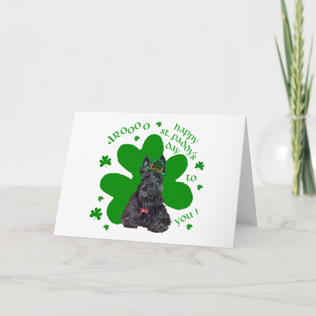 Carte Terrier Écossais St. Paddys Day (Devant)