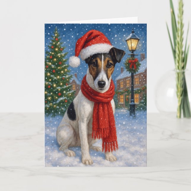 Carte Terrier Fox Lisse Vacances  (Devant)