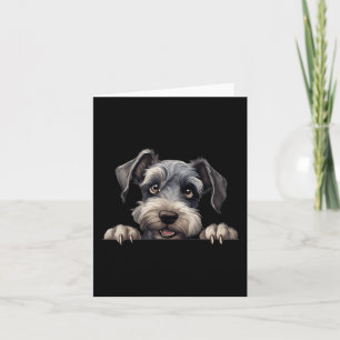 Carte Terrier Tchèque Maman Papa Chien qui regarde Chiot