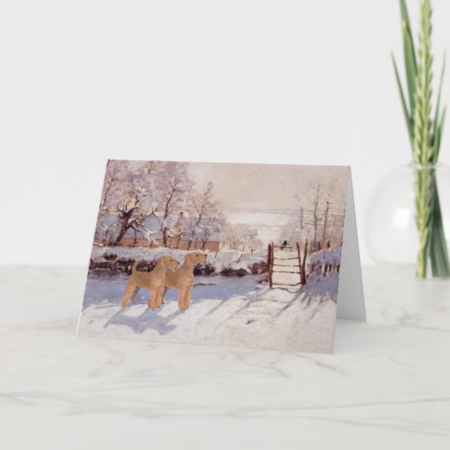Carte Terriers Irlandais en Hiver (Devant)