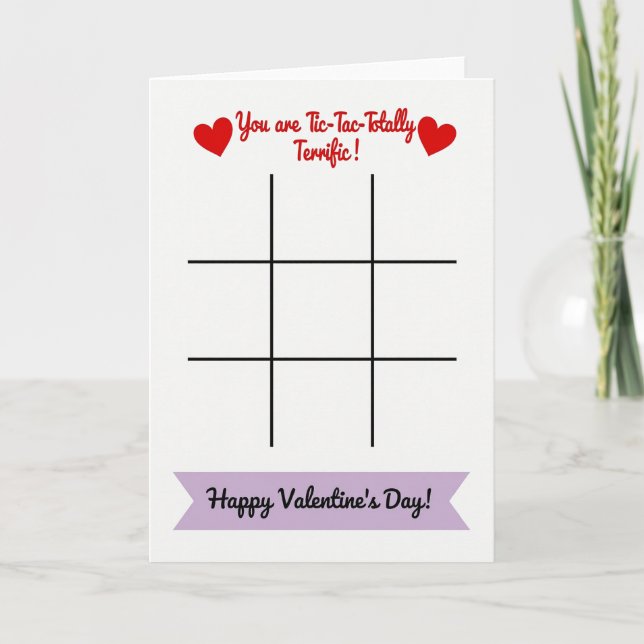 Carte Terrific Valentine Tic Tac Toe Card (Devant)