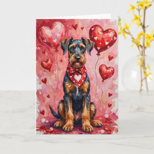 Carte Tervueren Airedale pour la Saint-Valentin avec des