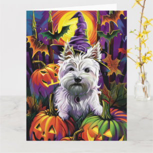Carte Tervueren Chien Halloween Sorcière