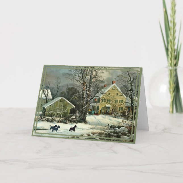 Carte Tervueren écossais Hiver à l'ancienne (Devant)