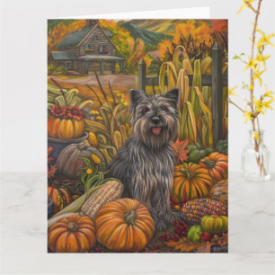 Carte Tervueren Skye Terrier Chien Récolte d'Automne Act