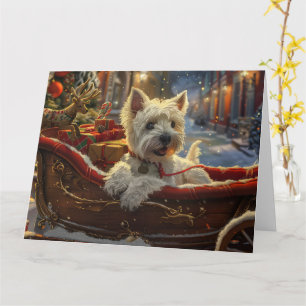 Carte Tervueren West Highland White Terrier Chien Noël F