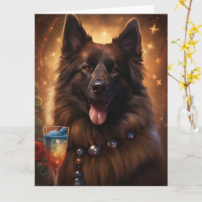 Carte Tervuren belge Nouvel An (Fleur jaune)
