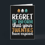 Carte Tes Années Ont Expiré Funny 30e Anniversaire<br><div class="desc">Cartes d'anniversaire amusantes,  humoristiques et parfois sarcastiques pour votre famille et vos amis. Obtenez cette carte de plaisir pour votre personne spéciale. Visitez notre magasin pour plus de cartes d'anniversaire cool.</div>