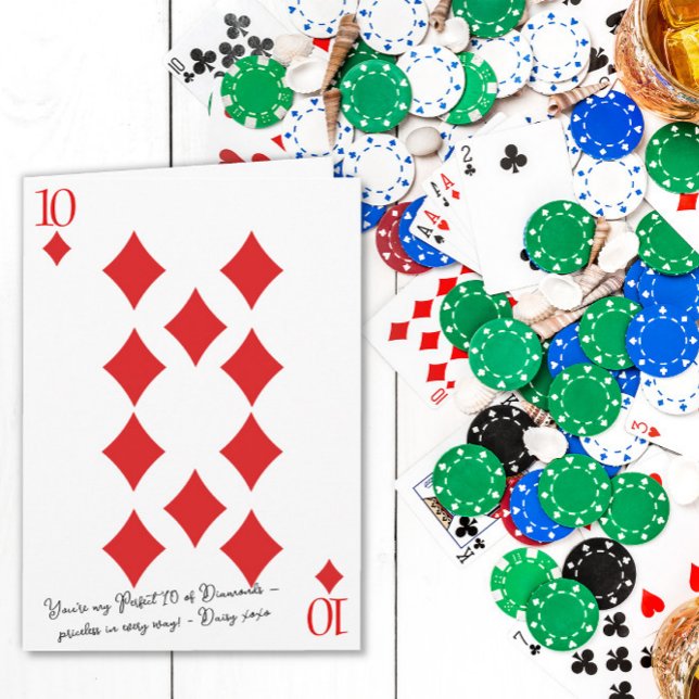 Carte T'es mon dix parfait 10 de carreau de la Saint-Val (Créateur téléchargé)