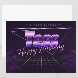 Carte Tess Nom Prénom Date de la rétro-carte