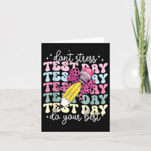 Carte Test Day Couqette Bow Pencil Dont Stress Faites vo