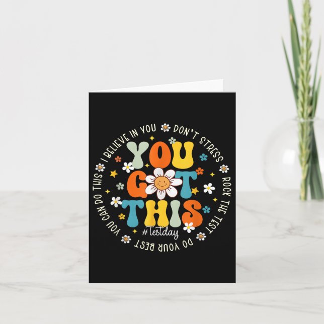 Carte Test Day Rock The Test Teacher Test Day You got (Devant)
