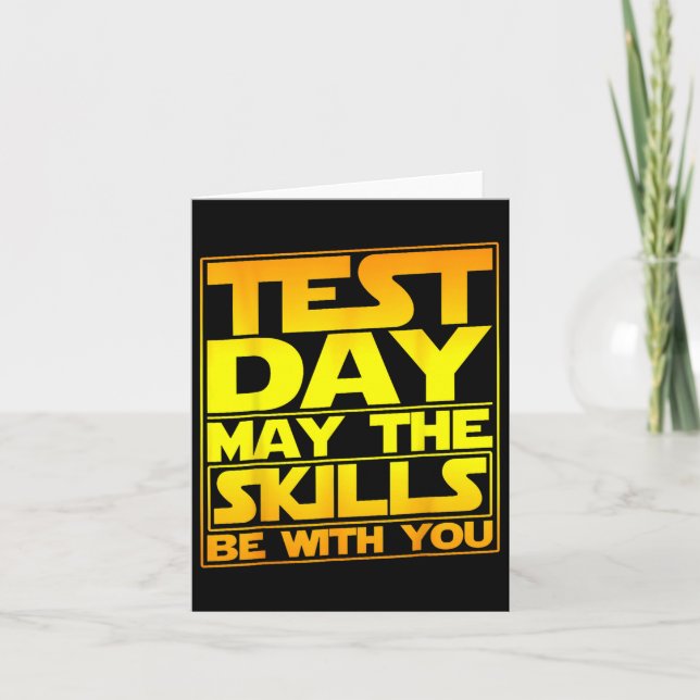 Carte Test Day Test Day Test Day mai Les compétences êtr (Devant)