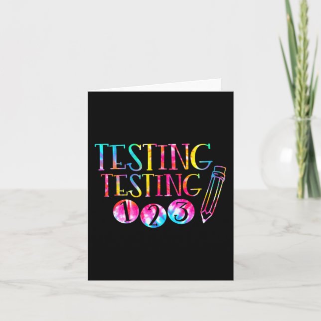 Carte Test de la teinture Jour de l'examen enseignant Te (Devant)