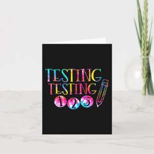 Carte Test de la teinture Jour de l'examen enseignant Te