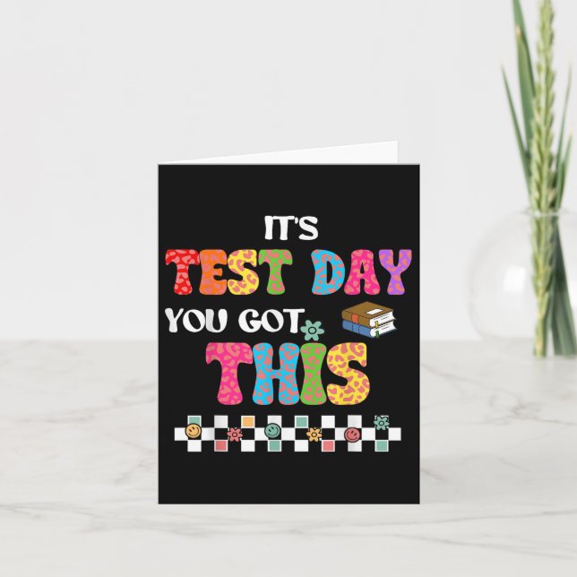 Carte Test Motivation Étudiant Enseignant Son Jour d'Ess (Devant)