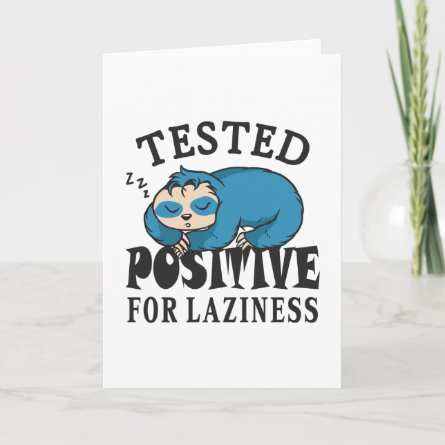 Carte Testé positif pour la paresse Sloth (Devant)