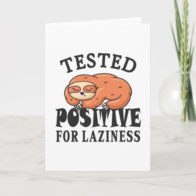 Carte Testé positif pour la paresse Sloth (Devant)