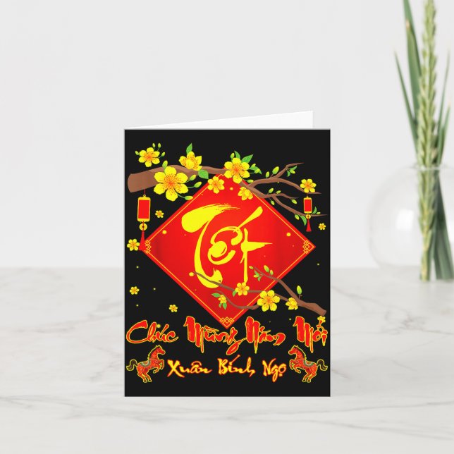 Carte Têt 2026 Chuc Mung Nam Moi Xuan Binh Ngo Vietnam (Devant)
