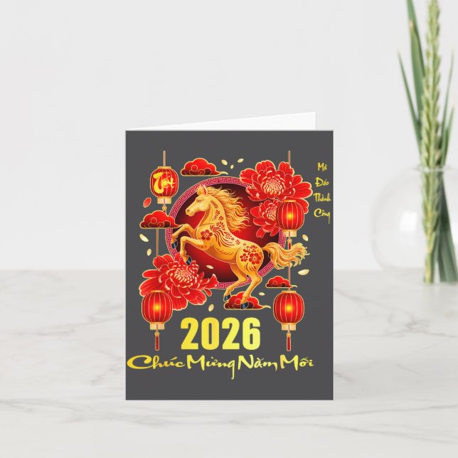 Carte Tet 2026 Year Of The Horse Vietnamese Lunar New Ye (Devant)
