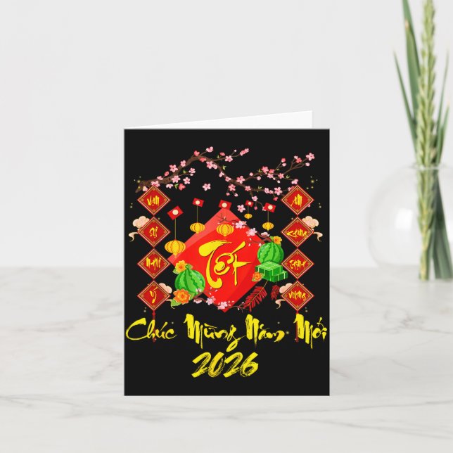 Carte Tet 2026 Year Of The Horse Vietnamese Lunar New Ye (Devant)