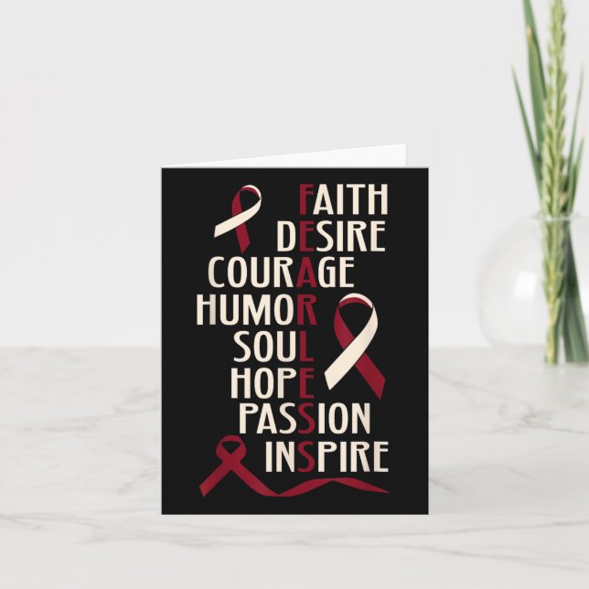 Carte Tête bucco-dentaire Conscience du cancer Cou sans  (Devant)