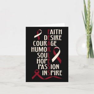 Carte Tête bucco-dentaire Conscience du cancer Cou sans 