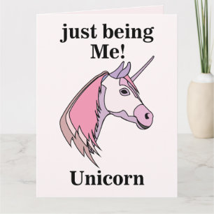Carte Tête de licorne rose violet