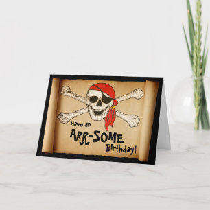 Carte Tête de pirate ARR-SOME personnalisable
