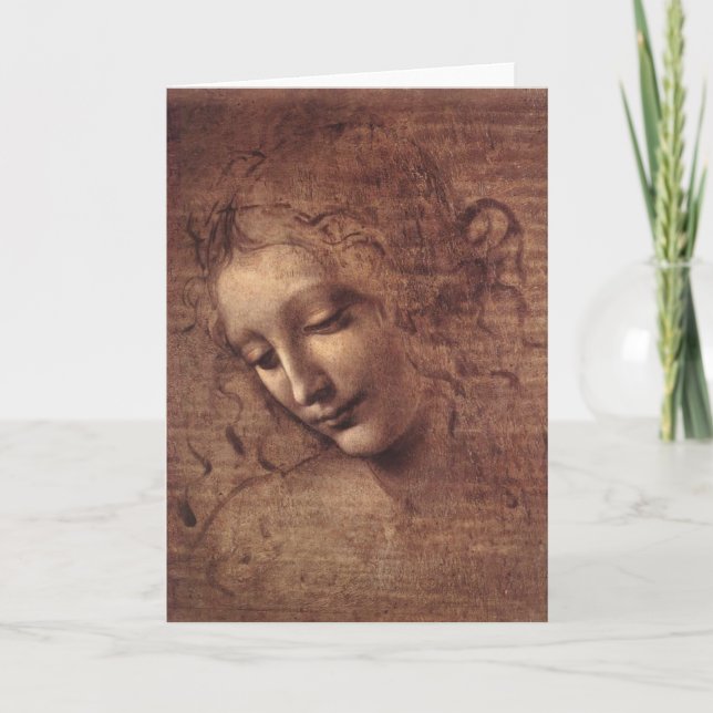 Carte Tête d'une jeune femme avec les cheveux ébouriffés (Devant)