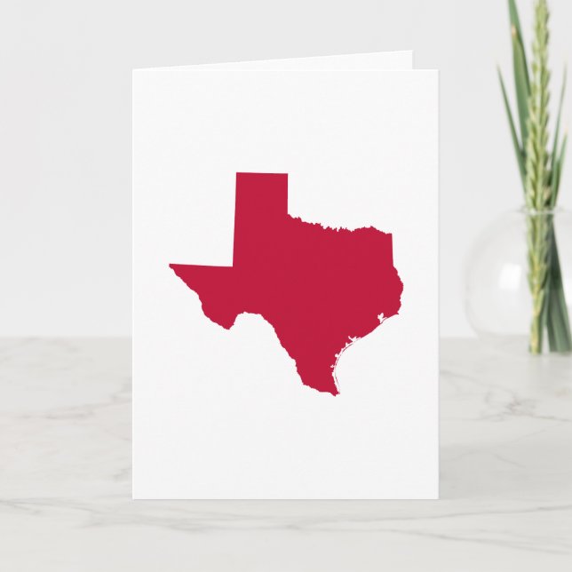 Carte Texas en rouge (Devant)