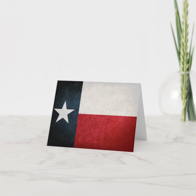 Carte Texas Flag ; Texan ; (Devant)