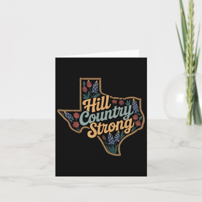 Carte Texas Hill Country 2025 Texas Strong Retro Motivat (Devant)