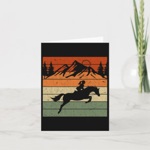Carte Texas Horse équitation Cowgirl Retro Rider Ranch