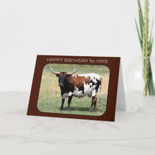 Carte Texas Longhorn Cow