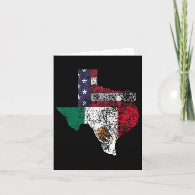 Carte Texas Mexique Drapeau Américain Cinco De Mayo Mexi (Devant)