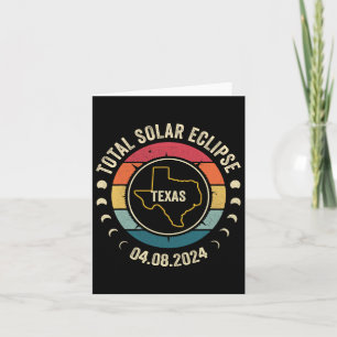 Carte Texas Total Solar Eclipse 2024 Totalité américaine