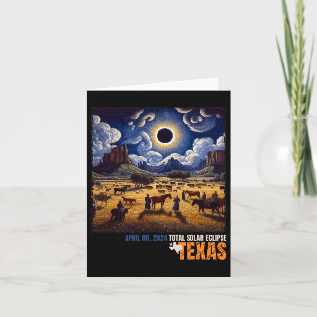Carte Texas Total Solar Eclipse Avril 8 2024 Texas Solar (Devant)