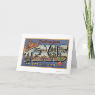 Carte TexasSalutations Du Lone Star State