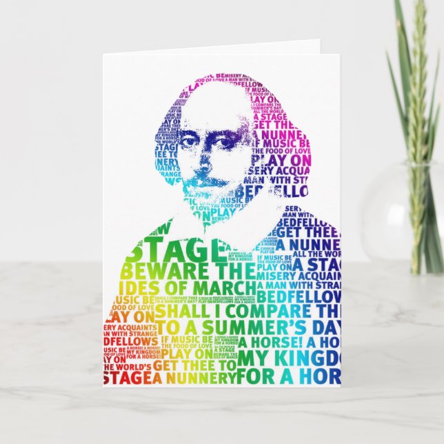 Carte Texte arc-en-ciel Shakespeare (Devant)