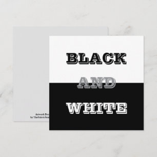 Carte Texte Blanc Gris Noir Et Couleurs Solides