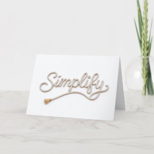Carte Texte de corde simplifier l'anniversaire